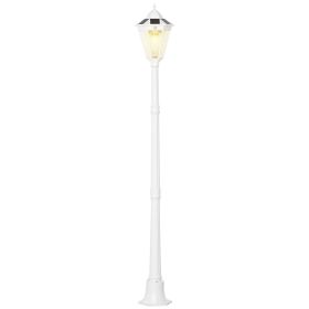 Outsunny 76.5" Solar Lamp Post Lights Outdoor, Vintage Streetlight, All Weather Protection, Auto Sensor Control, Adjustable Brightness, with Clear