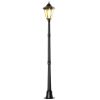 Outsunny 94.5" Outdoor Solar Lamp Post Light, Aluminum Floor Lamp, Solar Powered Vintage Street Light for Garden, Lawn, Pathway, Driveway, Black
