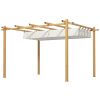 Outsunny 10' x 13' Retractable Pergola Canopy, Aluminum Pergola Sun Shade Shelter for Garden, Patio, Backyard, Deck, Cream