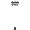 Outdoor Lamp Post Lights, Triple Head Solar Powered Lamp, Street Vintage Solar Post Lamp, for Backyard, Garden Pathway, Driveway, 72 Inches