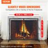VEVOR Fireplace Screen 1 Panel with Door, Sturdy Iron Mesh Fireplace Screen, 39"(L) x31.6"(H) Spark Guard Cover, Simple Installation