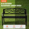 VEVOR Outdoor Bench, 50 inches Metal Garden Bench for Outdoors, 550 lbs Load Capacity Bench, Outdoor Garden Park Bench with Backrest and Armrests