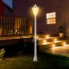 Outsunny 76.5" Solar Lamp Post Lights Outdoor, Vintage Streetlight, All Weather Protection, Auto Sensor Control, Adjustable Brightness, with Clear