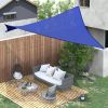 Outsunny 16' x 20' Sun Shade Sail Canopy Outdoor Shade Sail Cloth for Patio Deck Yard with D-Rings and Rope Included, Blue