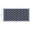 Outsunny 9x18 Reversible RV Outdoor Rug Blue and White Plastic Straw Patio Floor Mat for Backyard Deck Picnic Beach Camping