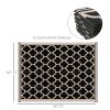 Outsunny Outdoor Rug 9x12 Modern Reversible Folding Plastic Four Straps for Backyard Deck Picnic Camping Black Beige