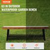 VEVOR Outdoor Bench, 63 inches Wood Garden Bench with Metal Leg for Outdoors, Outdoor Garden Park Bench, 500 lbs Load Capacity Bench