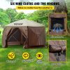 VEVOR Camping Gazebo Tent, 10'x10', 6 Sided Pop-up Canopy Screen Tent for 8 Person Camping, Waterproof Screen Shelter w/Portable Storage Bag