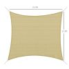 Outsunny 24x24ft Square Sun Shade Sail UV Resistant Outdoor Patio Canopy Durable Sand