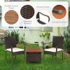 3 Piece Folding Bistro Set Solid Acacia Wood