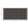 Outsunny 9x18 Reversible RV Outdoor Rug Black and Beige Plastic Straw Patio Floor Mat for Backyard Deck Picnic Beach Camping