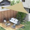 Outsunny 24x24ft Square Sun Shade Sail UV Resistant Outdoor Patio Canopy Durable Sand