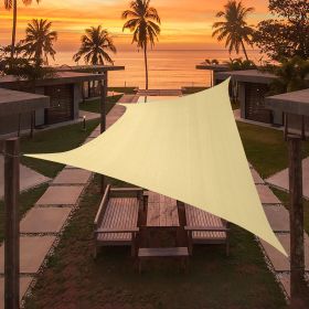 Artpuch Custom Size Beige Sun Shade Sail Triangle Canopy 185 GSM Durable Fabric UV Block Awning for Outdoor Patio Garden Backyard (Customized Availabl (Color: Beige, size: 08'x15')