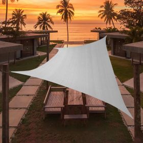 Artpuch Custom Size Light Gray Sun Shade Sail Triangle Canopy 185 GSM Durable Fabric UV Block Awning for Outdoor Patio Garden Backyard (Customized Ava (Color: Light Gray, size: 14'x17')