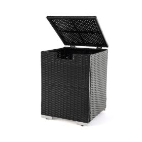 Rattan Gas Propane Tank Cover for 20 lbs Propane Tanks (Color: Black, Type: Fire Pits)